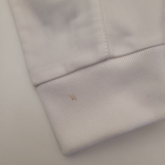 Adidas White Full Zip Track Jacket Youth XL Three Stripes Logo Streetwear - Picture 8 of 8